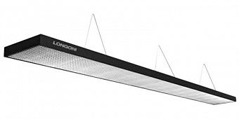 Лампа плоская светодиодная «Longoni Compact» (черная, серебристый отражатель, 320х31х6см)