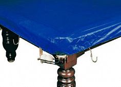 Покрывало для стола 9 ф (влагостойкое, темно-синее, резинки на лузах)